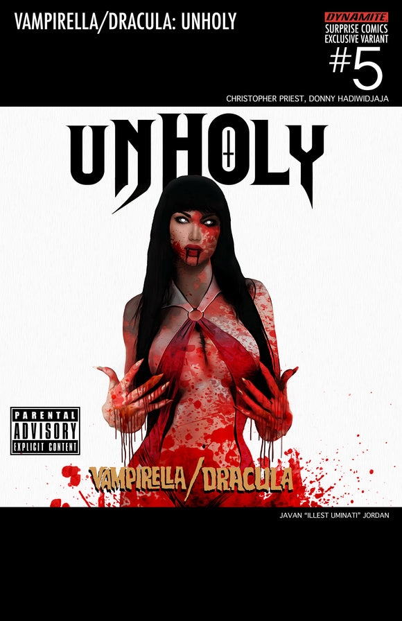 Vampirella/Dracula: Unholy #5 Surprise Comics Exclusive cover by Javan Jordan 4/27/22